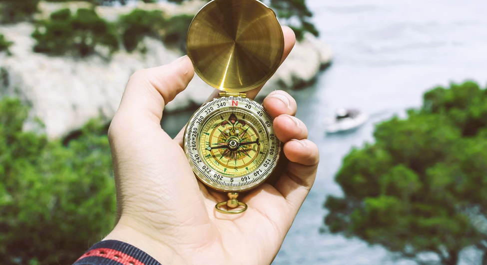 navigate using a compass