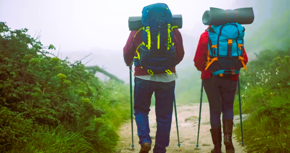Hiking in bad weather