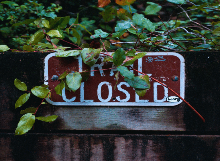 closed trail